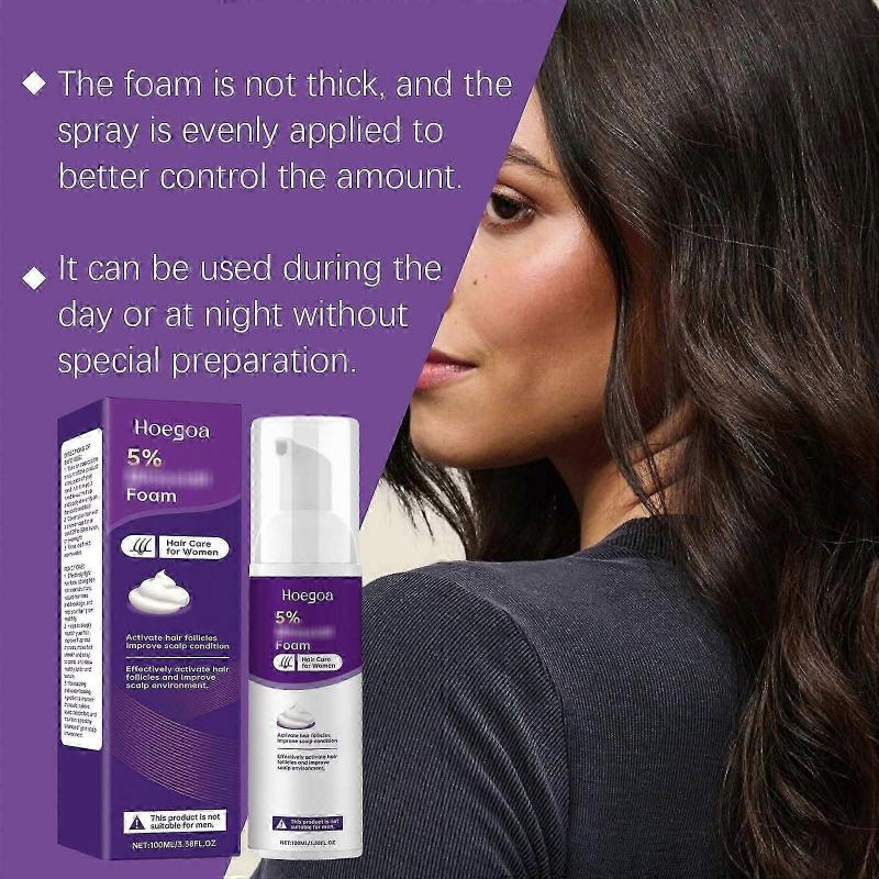 1-5x 100ml 5% Hair Growth Foam for Women, Hair Regrowth Treatment Serum for Thinning Hair & Receding Hairline, 100ml