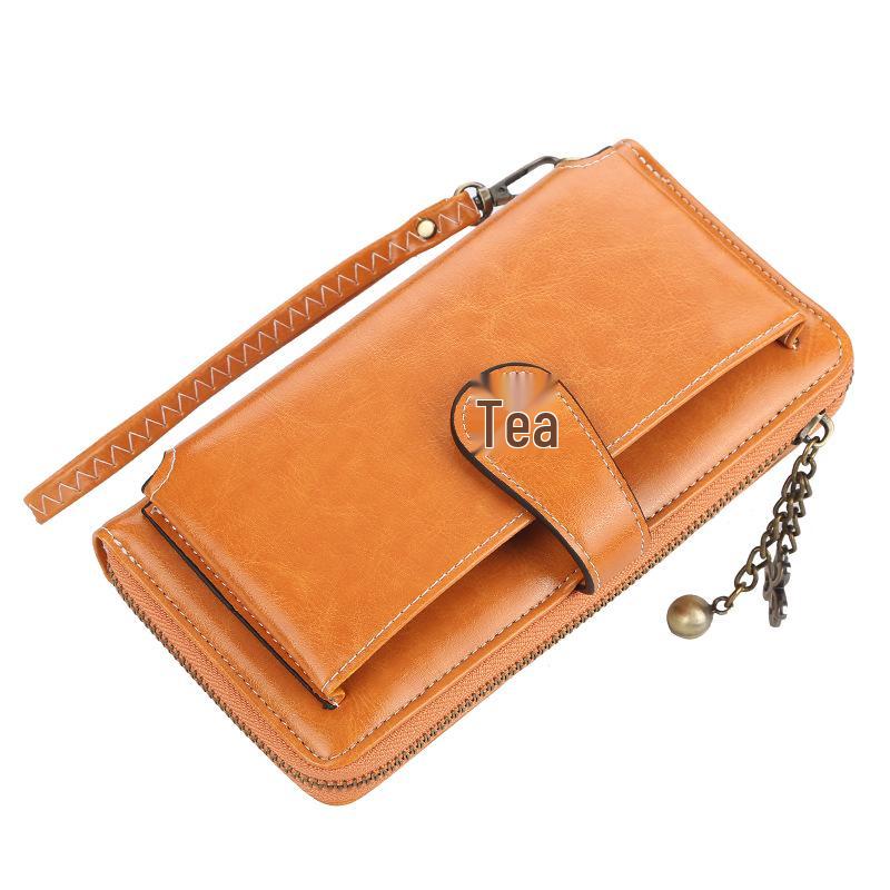 Baellerry Women s Korean Style Multi-functional Leather Wallet & Phone Clutch with Zipper & Tassel