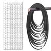 5 Stück 2mm Quadratische gefaltete Gummiriemen 41-190mm Neu Sortiert Gemeinsamer Riemen