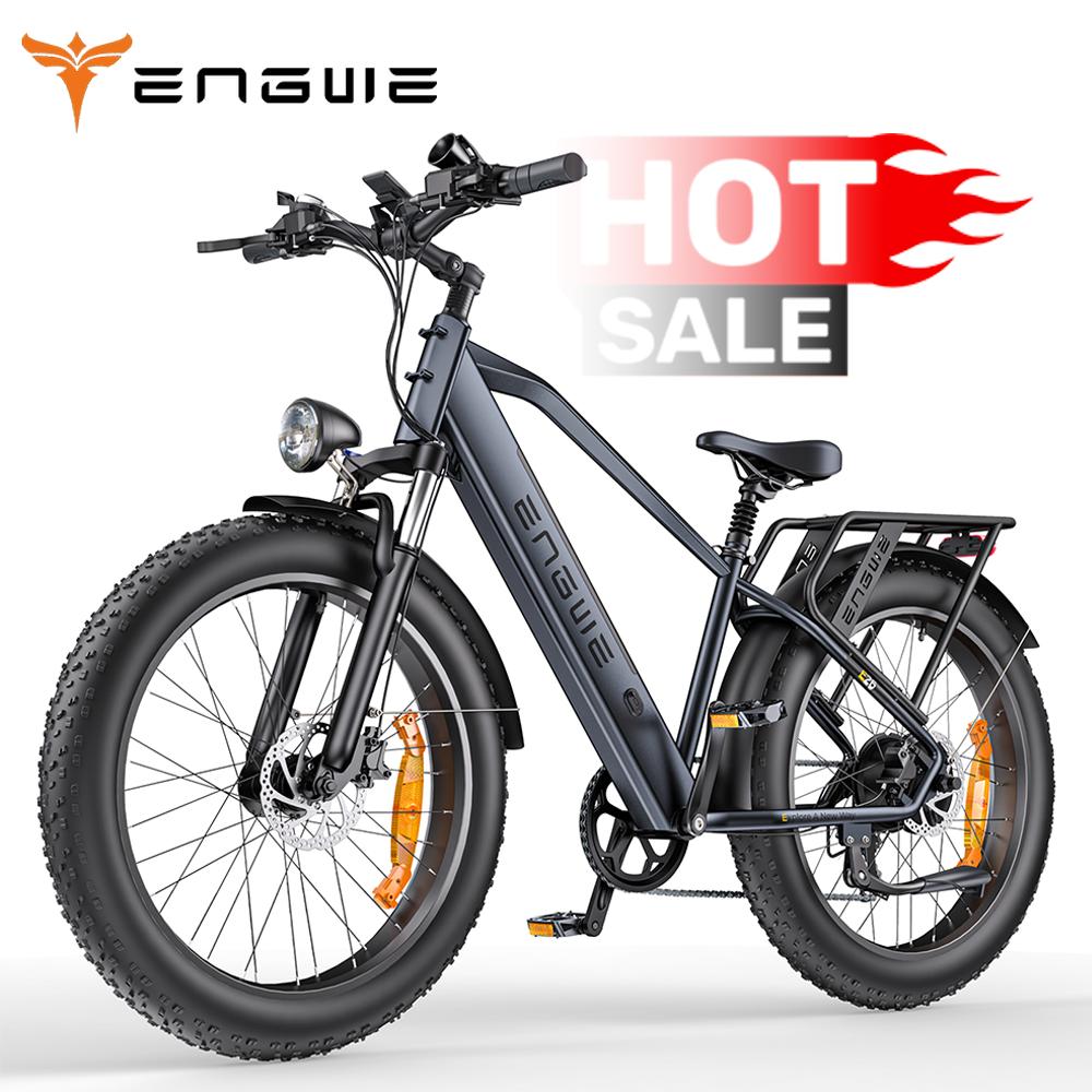 ENGWE E26 26" Step-Over Electric Bike 250W 48V16Ah 100km Max Range, Long Range E-Bike with Rear Cargo Rack for Commuter & Travel Riding