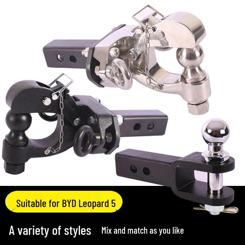 Leopard 5 Trailer Hitch Rear Bumper Modification with American-Style Anti-Collision and Towing Hooks.