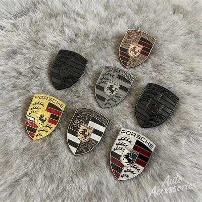 Metalen Stickers Auto Styling Decor 3D Creatieve Gemodificeerde Decal Voor Cayenne Panamera Macan 911 718 Taycan Boxster Cayman 918
