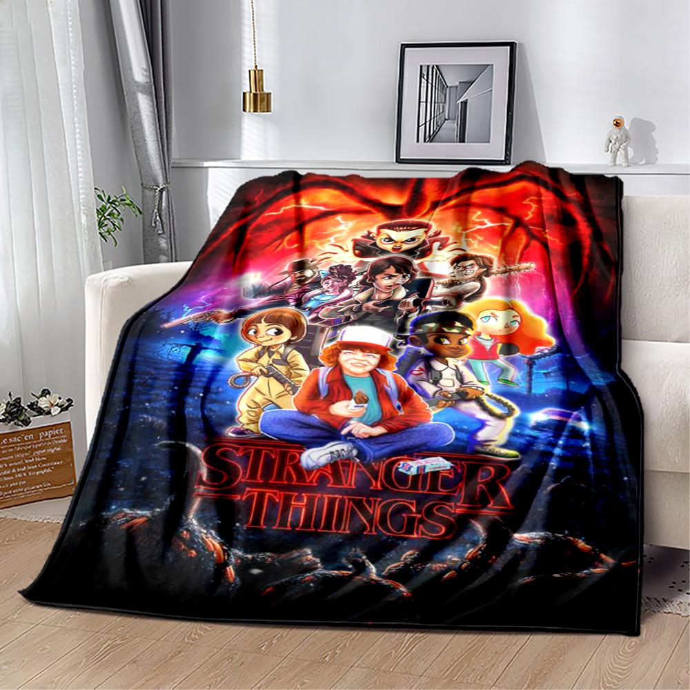 Stranger Things Blanket Suitable for sofas,travel, living rooms also a good gift for friends and family Suitable for all seasons.