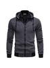 Autumn/Winter Cross-Border Fashion: Solid Color Plus Velvet Loose Hooded Jacket with Double Zipper and Long Sleeves