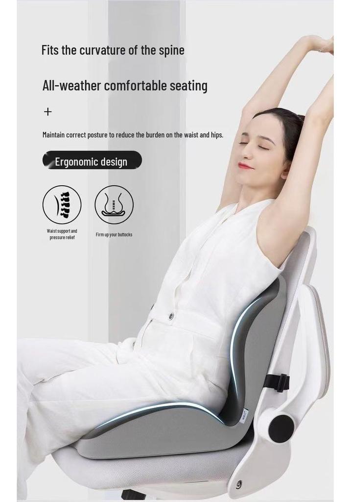 Ergonomic Memory Foam Chair with Lumbar Support for Posture Correction and Pressure Relief