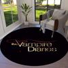 Tapete Redondo Cool TV The Vampire Diaries, Tapete para Sala de Estar Quarto Sofá Sala de Jogos Decoração, Tapete de Chão Antiderrapante Q0046