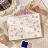 9 Pcs Beech Wood Cute Kittens Daily Series Rubber Stamps Set Cartoon Cat Seal for Journaling Planner Diy Scrapbooking Decoration