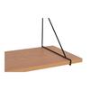 Wooden and Black Wall Shelf 120 X 29 Cm