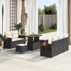 Garden Sofa Set 8 pcs Black Poly Rattan