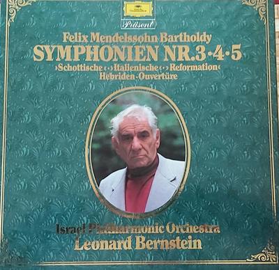 LP Schallplatte FELIX MENDELSSOHNBARTHOLDY ISRAE Symphonien Nr.. 3  4  5 Schottisch 4151811 Deutsche Grammophon 1988 Deutschland Klassisch Gebraucht