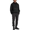 Timberland Solid Color Half-Zip Drawstring Hooded Pullover Long Sleeve Sweatshirt Men Sweatshirt Black A5UH1-001