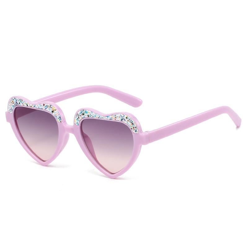 New Fashion Kids Sunglasses Vintage Retro Love Diamonds Eyeglasses Cute Heart Boys Girls Children Eyewear