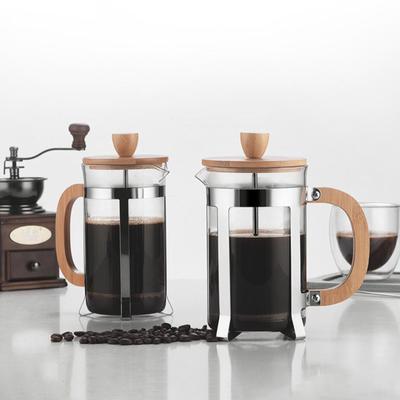 20oz French Press Coffee Maker with Wooden Handle High-Density Filter Heat Resistant Borosilicate