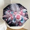 1pc Feather Floral Bouquet Umbrella with Plastic Handle,Suitable for All Seasons Home Travel Outdoor UmbrellaDD393