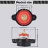 For Honda Yamaha Kawasaki Suzuki Polaris Ranger ATV Motorcycle High Pressure Radiator Cap 0.9~1.8 Bar With Temperature Gauge