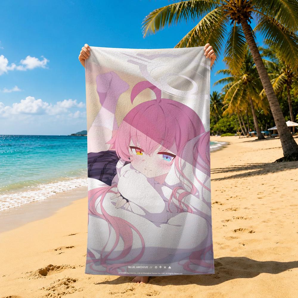 Hoshino Takanashi Blue Archive Towel Towel Soft Pool Gift For Travel Gym Shower Cool Camping Quick Dry Sports Large Beach Towel