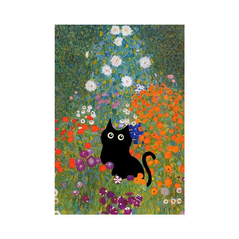 Creative and Funny Van Gogh s Famous Painting Black Cat Living Room Home Wall Decoration Canvas Painting Core Living Room Wall Decor Frameless 20x30cm