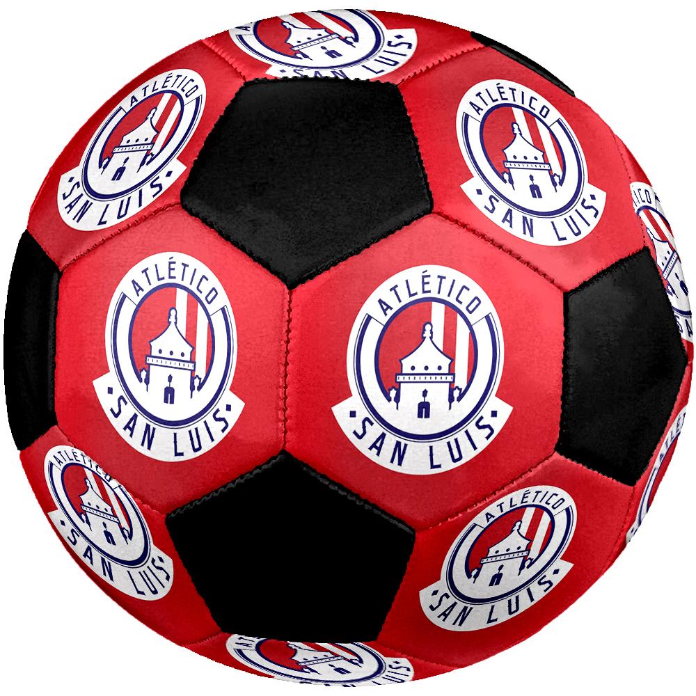 SIZE 5 Atlético San Luis Soccer Ball Colorful All Ages Machine Stitched PVC Competition Ready Durable High-Bounce