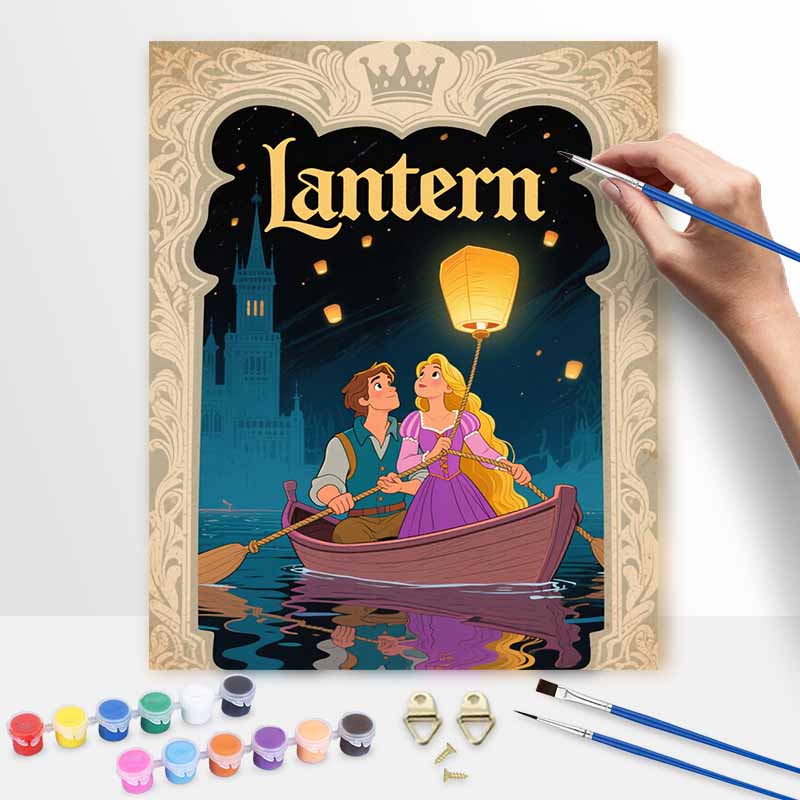Disney Rapunzel Lantern oil painting by numbers art kit. handmade diy painting home decoration gifts 20x30cm