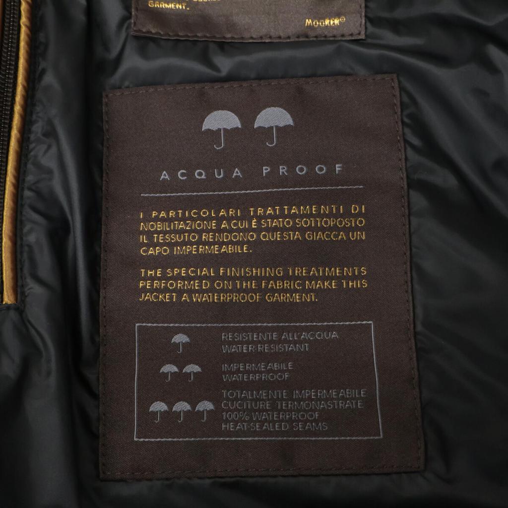 MOORER Excellent Condition ONIRO-STP Technical Fabric ACQUA PROOF Bhutan Quilted Goose Down Hoodie Jacket 48 blackUsed