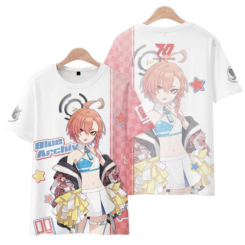 Popular Game Blue Archive Cosplay T-Shirts 3D Sunaookami Shiroko Print Kids Cartoon Anime Tees Summer Men Women Harajuku Y2k Top