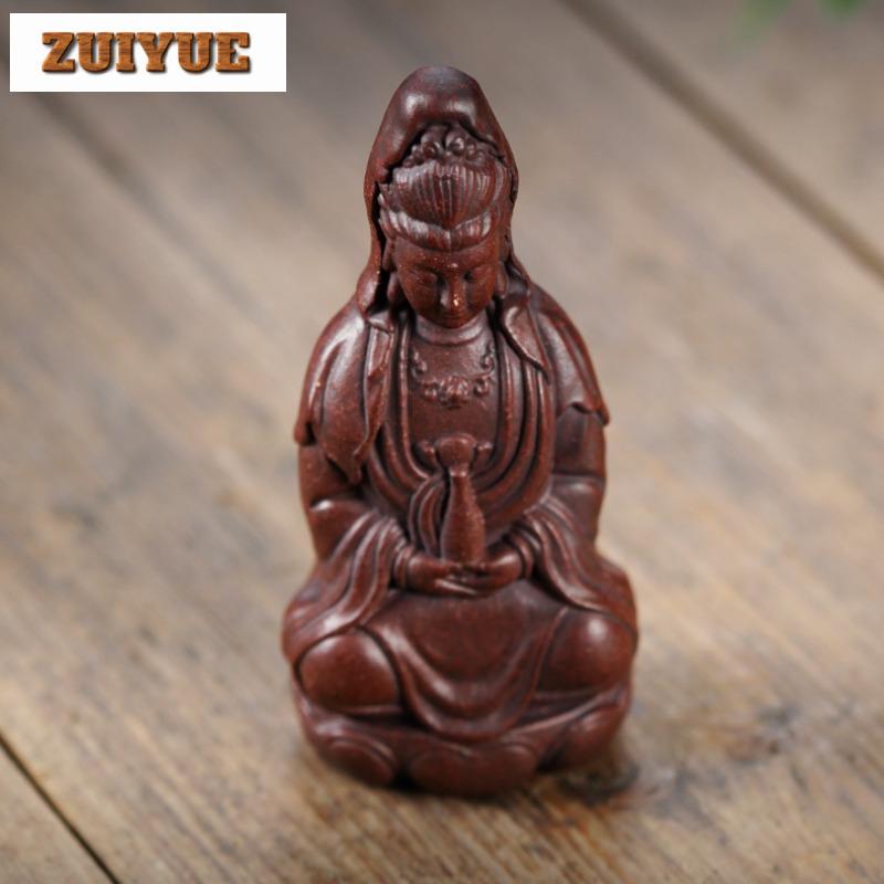Purple Clay Maitreya Bodhisattva Incense Insertion Tea Pet Antique Tea Games Tea Figurine Play Toys Tea Zisha Statue Ornaments