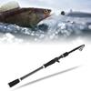 Black Carbon Fiber Fishing Rod Ultra Light Portable Travel Pole Pikestaff Handle(Casting 2.7M)