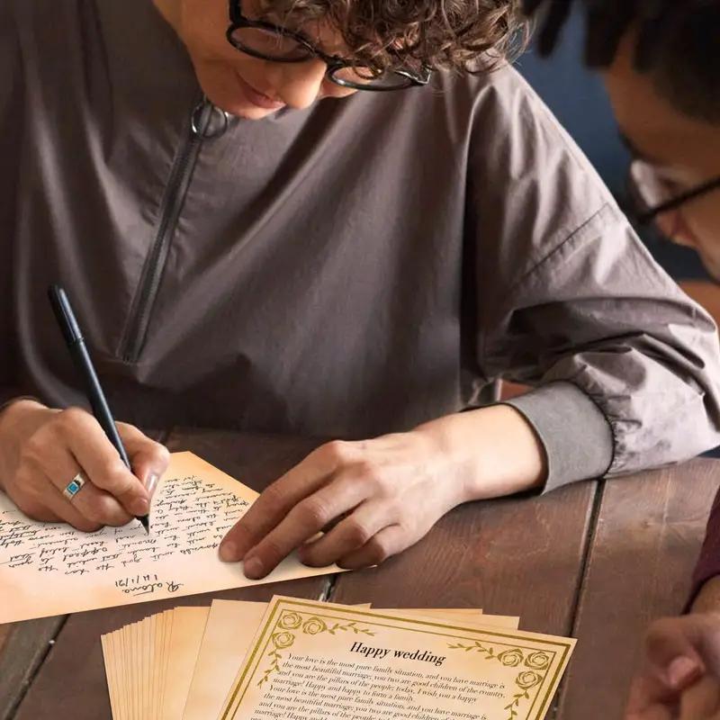 100Sheets Vintage Design Paper Stationery - Letter & Legal Ruled Pads for Writing Printing Invitation Letter Resume Art - Double Sided