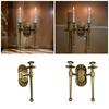 Antique European Styles Metal Candle Sconce Wall Mount Candle Holder Candlestick for Living Room and Wedding Decoration