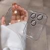 Applicable to iPhone17ProMax electroplated PC mobile phone case Apple 16 with its own lens film all-inclusive hard protective case 13