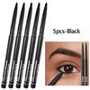 1/5 Stück Wasserdichte Schwarze Gel-Eyeliner-Stifte Seidig Matt Glatt Schnelltrocknend Nicht Verschmierend Einfach zu Tragen Smoky Eyeliner Konturen-Liner