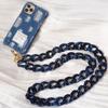 New Phone Accessory Detachable Parts Chain Blue Crossbody Resin Luxury Strap Amber Phone Case Chains Red Acrylic Shoulder Chain