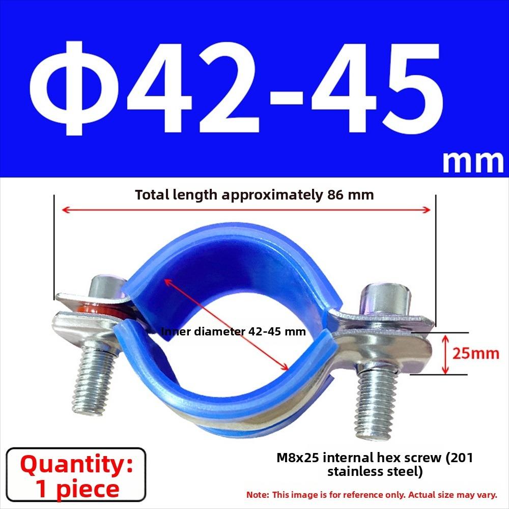 1Pcs Thickened Flat Clamp Pipe Hanger Bracket Clamp Tube Support Clip  for Plumbing Support