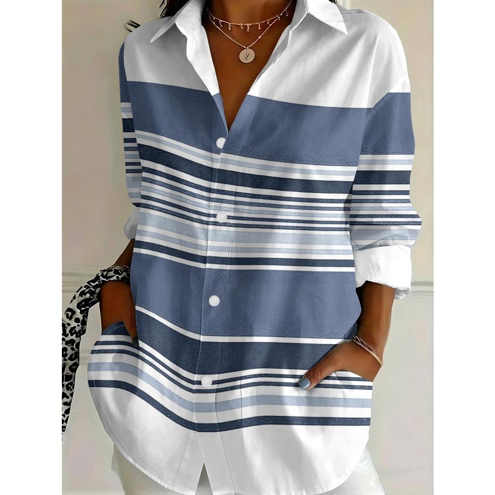 New Ladies Casual Long Sleeve Shirt Deep