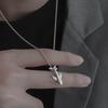 Trendy Men's Cold Style Whale Pendant Necklace - Long Sweater Chain