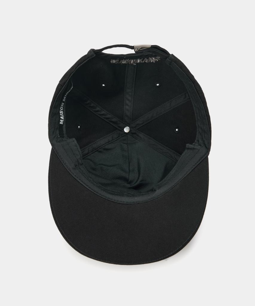 MAISON MINED Script Type Applique Ball Cap Black
