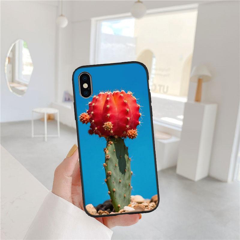 Watercolour Cacti Soft Shell Phone Case for Samsung Galaxy S20 S21 S22 Ultra FE + Plus A21S A22 A24 A25 A26 A30 A30S A31