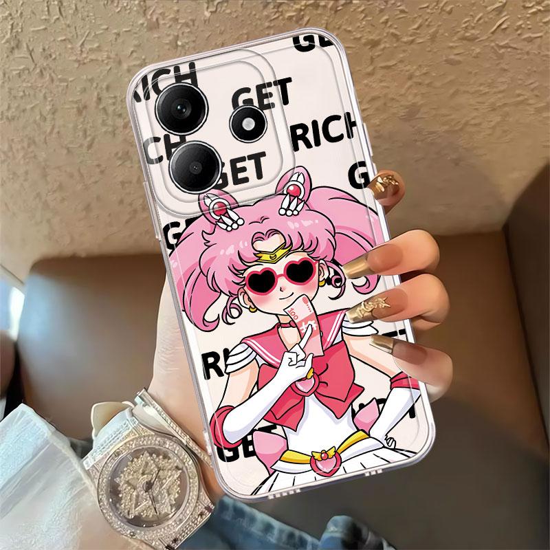 Sailor Moon Soft Phone Cover Case for Xiaomi Redmi Note 14 Pro Plus 11S 13C 14C A4 12S 11 10S 12 9 10 Note 13