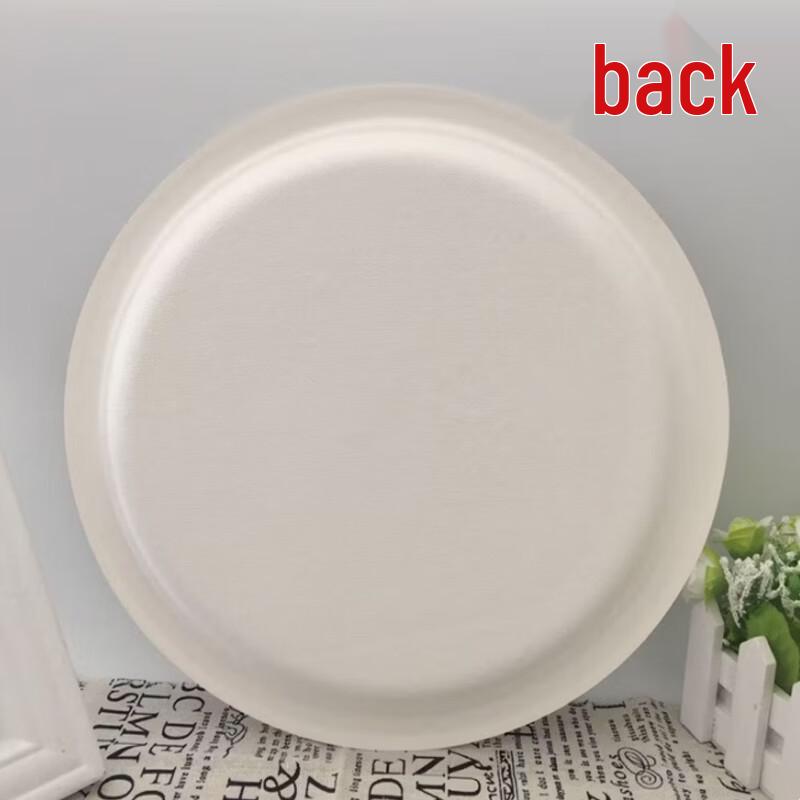 Yekee 50-Pack Disposable Thickened Round Paper Plates