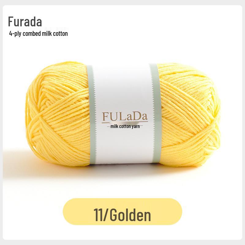 Baby 4-fädig gekämmte Milchbaumwollgarnknäuel zum Handstricken & Häkeln - DIY Puppe, Pullover, Schal Materialpaket