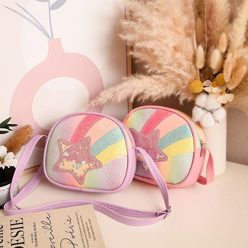 Girls And Boys Shimmering Sequin Mini Crossbody Bag With Polyester Lining For Outings
