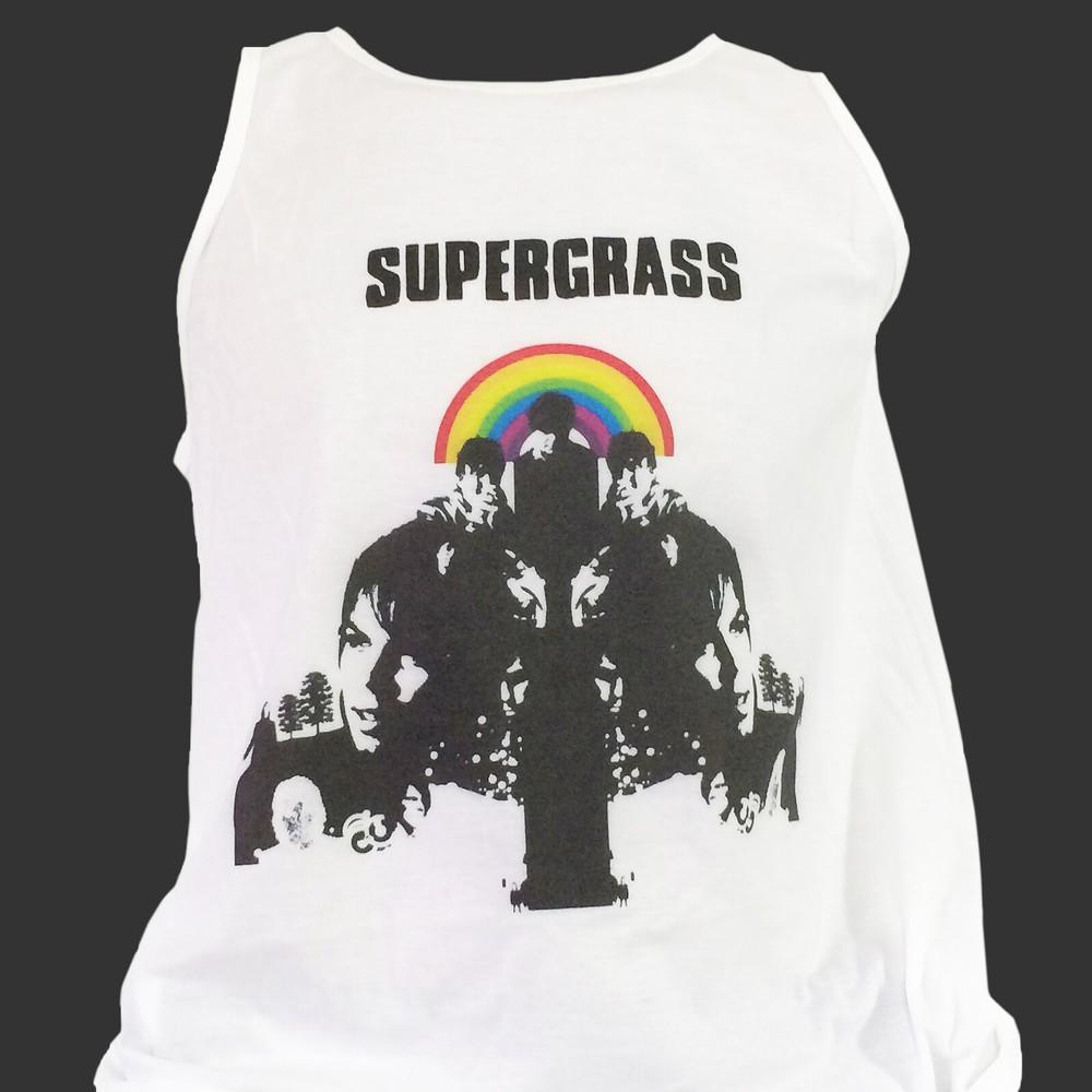 

Supergrass Britpop Alt Indie Rock T-SHIRT vest top unisex white S-4XL 3XL