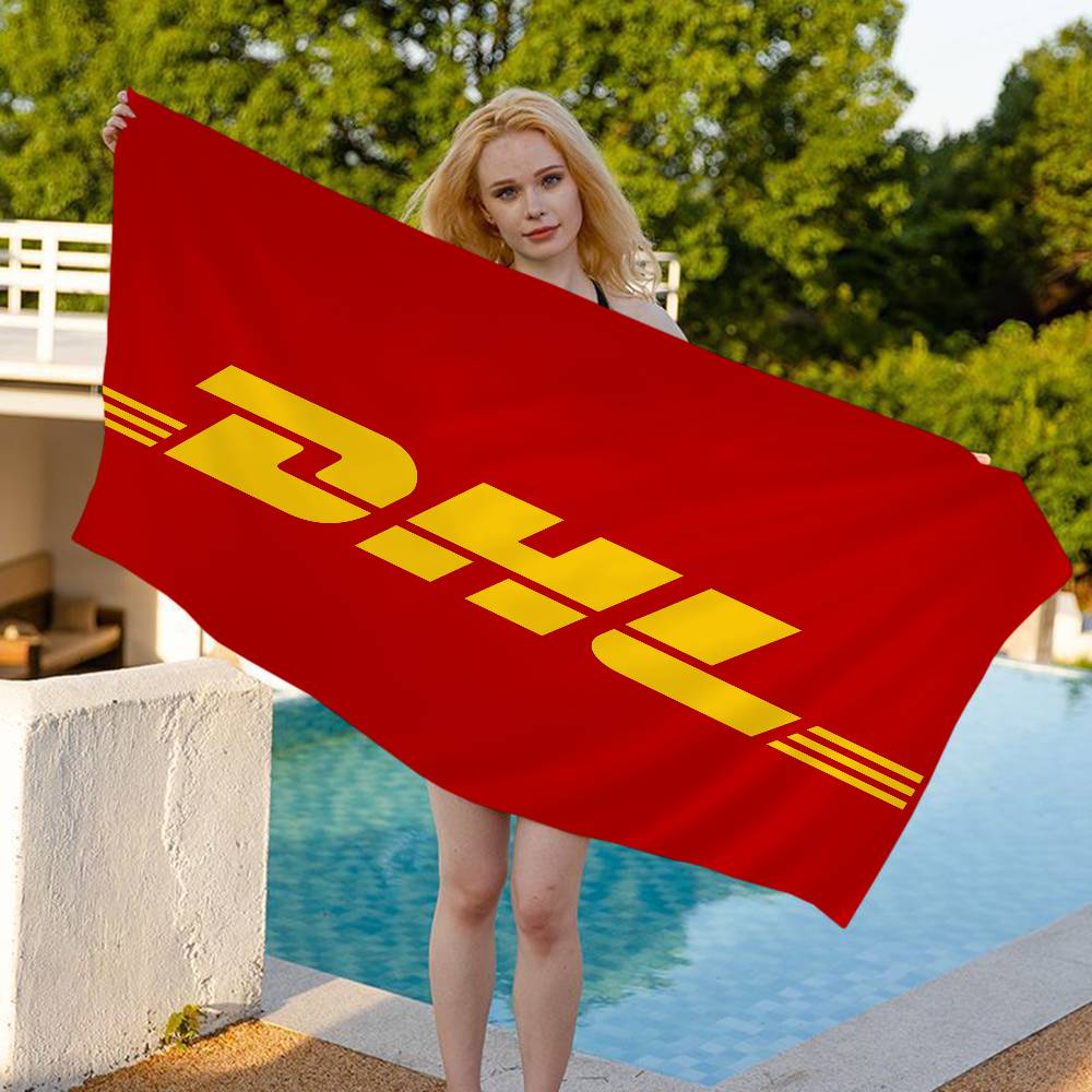 Fashion Logo D-DHL Microfiber Printed Beach Towel Mountain Climbing Yoga Beach Swimming Running Absorbent Soft Towel