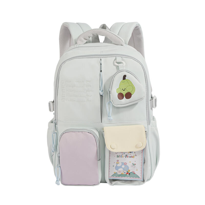 Niedlicher Rucksack mit Fruchtmuster für Damen und Mädchen, modischer Schul- und Reiserucksack mit mehreren Fächern