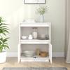 Sideboard White 60x34x75 Cm Solid Pine Wood