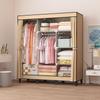Multifunctional Foldable Grid Wardrobe: Moisture-Proof, Double Hanging Storage Cabinet