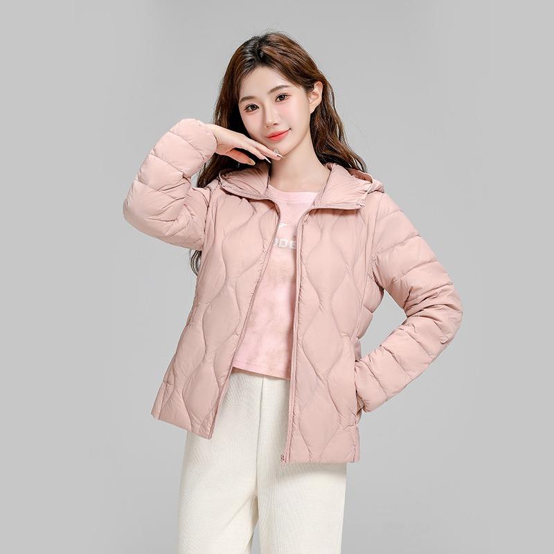 Light and Thin Casual Women's Down Jacket Fashionable Versatile White Duck Down Light Warm Large Size Jacket