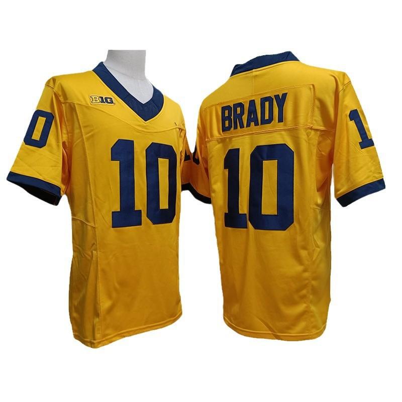 Michigan Wolverines College Football Jersey Mens Cotton Blend Embroidered Team Uniform Rugby Sports Fans