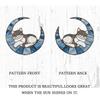Acrylic Stained Glass Style Blue Moon Cat Window Hanging, Lightweight Faux Stained Glass Suncatcher for Home Decor, Cat Wall Decoration, Ideal for