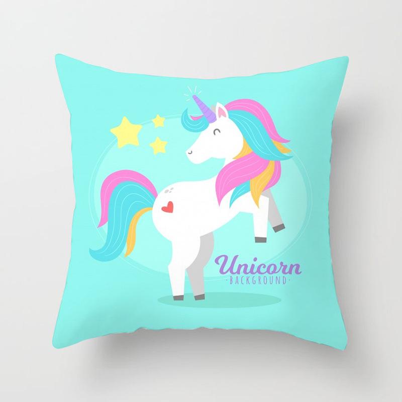 Ins Cute Unicorn Pillowcase Cartoon Home Sofa Cushion Pillowcase Pillowcase Pillowcase Pillowcase